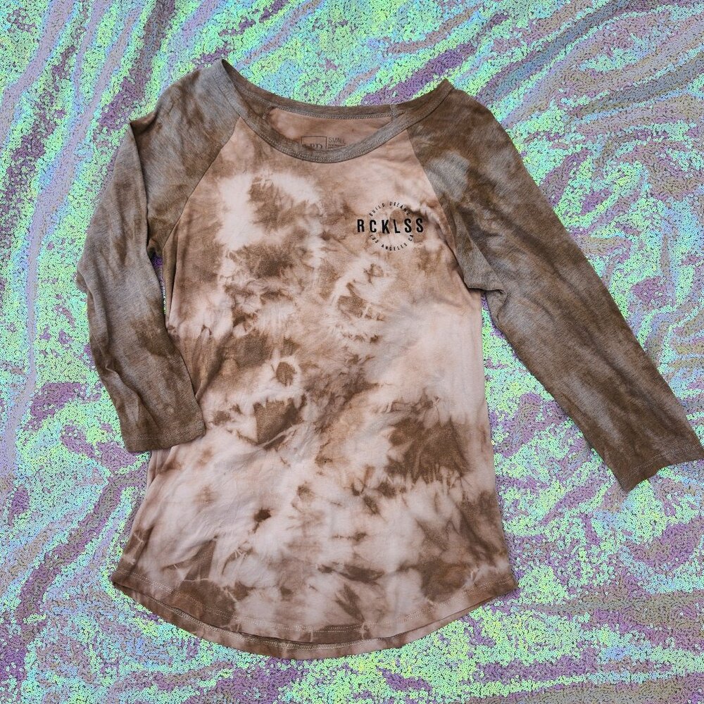 Y&R RCKLSS Long Sleeve Tie-Die Women's Shirt, Small